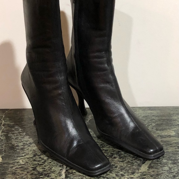 Gommus Divina Womens Black Leather Ankle Boots Water Resistant 7.5 - Picture 1 of 10